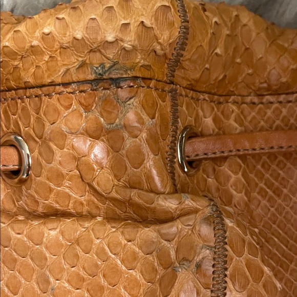 🌹 Gucci Tan Python Leather Messenger Bag with Heart and Rose Motif - Picture 9 of 12